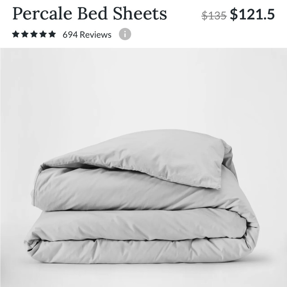 Silk & Snow Dusk Gray , Queen Duvet Cover . Regular price 135$